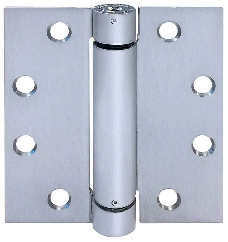 Tell Manufacturing HG100321 Spring Hinge, 4 in L x 4 in W Dimensions, Stainless Steel, Satin, Fixed Pin, Wall Fast Shipping