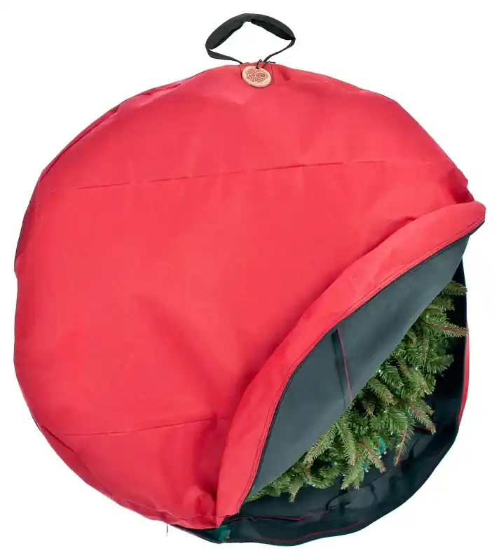 New Arrival Treekeeper SB-10154 Wreath Storage Cover, 30 in, 30 in Capacity, Polyester, Red, Pack of 12