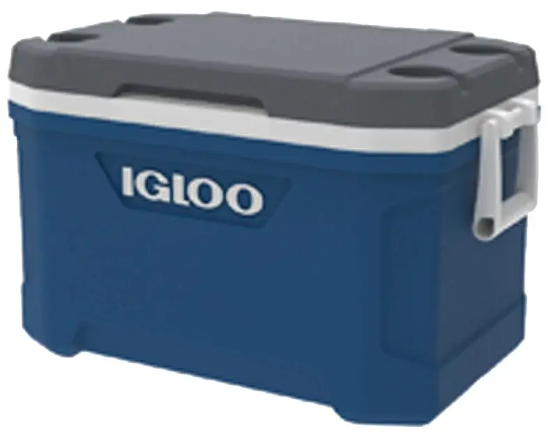 Grab Now Igloo 0050338 Latitude Cooler, 52 qt Cooler, Polyurethane, Indigo Blue/Meteorite
