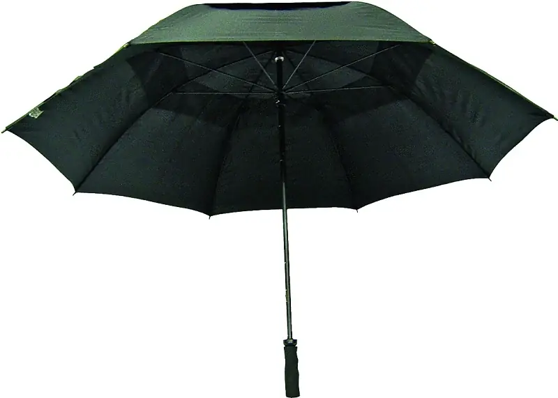 Fresh Stock Diamondback TF-08 Umbrella, Round Canopy, Nylon Fabric, Black Fabric, 29 in OAH
