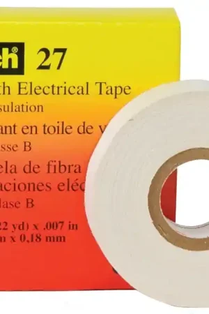 Buy Direct Scotch 27 Electrical Tape, 66 ft L, 1/2 in W, Cloth Backing, White
