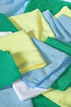 All Rags MFMP12BL Wiping Cloth, 12 in L, 12 in W, Microfiber Cloth, Blue Trending