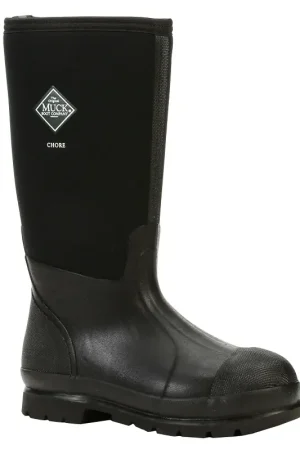 Muck CHORE HI Series CHH-000A-BL-110 Boots, 11, Black, Rubber Upper Top Rated
