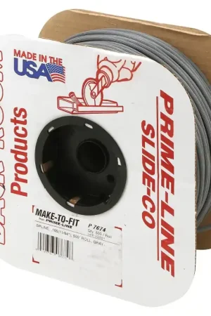 Affordable Make-2-Fit P 7674 Screen Retainer Spline, 0.165 in D, 500 ft L, Vinyl, Gray, Round
