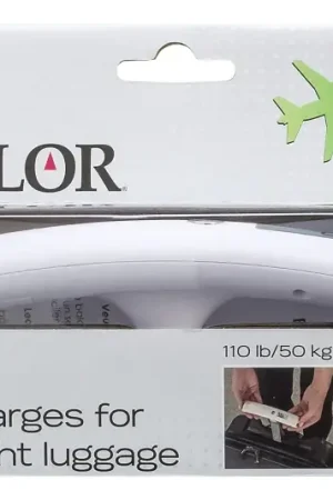 Certified Taylor 81234A Luggage Scale, 110 lb, kg, lb, Digital Display, White