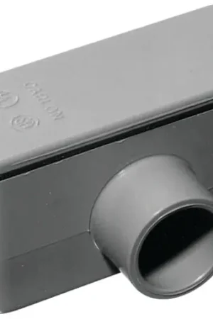 Special Discount Carlon E983GR-CAR Conduit Body, IMC, Rigid, 1-1/4 in Hub, 8-21/32 in OAL, PVC, Gray
