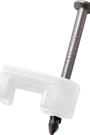 Bargain Gardner Bender PSW-165 Cable Staple, 1/4 in W Crown, 15/16 in L Leg, Polyethylene