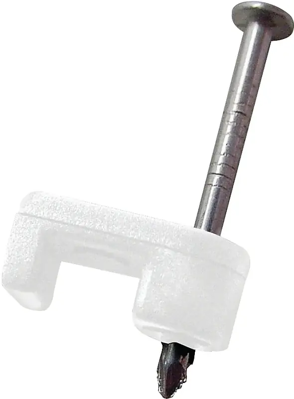 Bargain Gardner Bender PSW-165 Cable Staple, 1/4 in W Crown, 15/16 in L Leg, Polyethylene