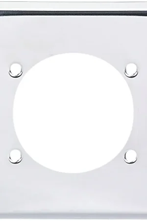 Best Seller Eaton 69-BOX Power Outlet Wallplate, 4-1/2 in L, 4-9/16 in W, Standard, 2-Gang, Chrome, Silver, Chrome, Flush