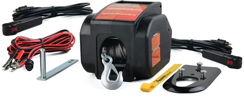 While Supplies Last Keeper KTSL2000RM Portable Winch, Battery, Electric, 12 VDC, 2000 lb, Steel