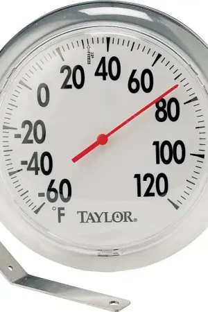 Taylor 5630 Thermometer, 6 in Display, -60 to 120 deg F, Metal Casing, Multi-Color Casing Special Discount