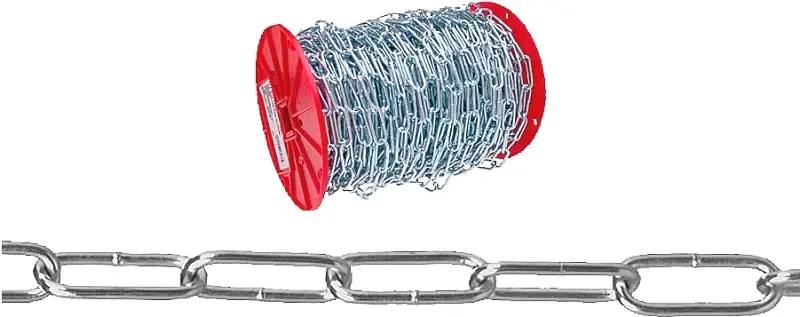 Professional Grade Campbell 0723169 Handy Link Chain, #120, 175 ft L, 255 lb Working Load, Low Carbon Steel, Zinc
