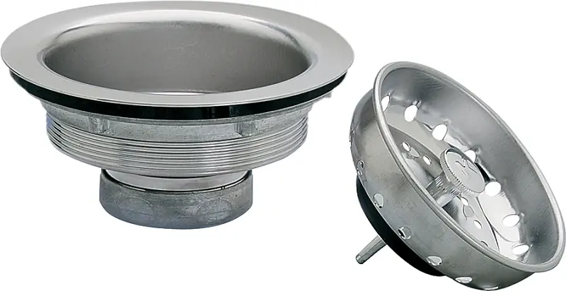 Super Sale Keeney 1431SSBX Basket Strainer with Fixed Stick Post, 4-3/8 in Dia, Stainless Steel, Chrome-Plated, 3-1/4 in Dia Mesh