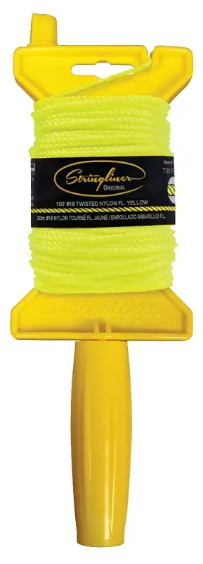 Free Returns Stringliner 11112 Line Reel, 100 ft L Line, Fluorescent Yellow Line