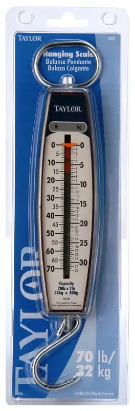 Taylor 3070 Hanging Scale, 70 lb, Analog Display, Steel Housing Material, lb Cheap