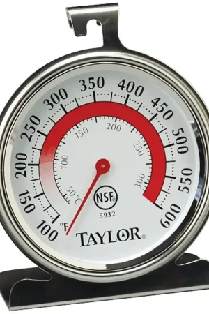Taylor 5932 Oven Thermometer, 100 to 600 deg F, Analog Display Top Rated