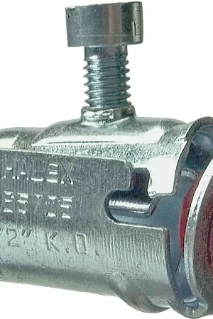 Trusted Brand Halex 65705B Flex Conduit Connector, 3/8 in Snap-In, Steel, 50/BX