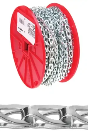 Campbell 072-3727N Sash Chain, 100 ft L, 106 lb Working Load, Steel, Bright Zinc Cheap
