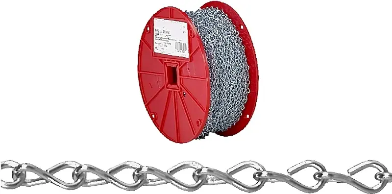 Campbell 072-4027N Single Jack Chain, 16 in, 250 ft L, Steel, Zinc Same Day Shipping