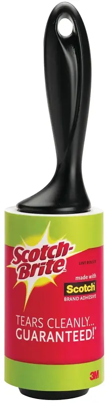 Authentic Scotch 836RS-60 Lint Roller, 56 Sheets Roller, Plastic, White
