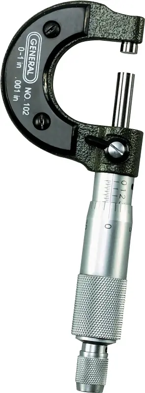 Big Sale General 102 Utility Micrometer, Functions: SAE, 0 to 1 in, Analog Display