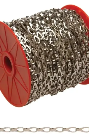 Campbell 0710227 Sash Chain, 2, 164 ft L, 29 lb Working Load, Steel, Chrome Luxury