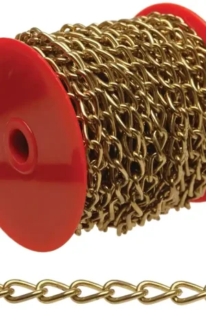 Campbell 0719027 Twist Chain, 90, 82 ft L, 5 lb Working Load, Nickel Must Have