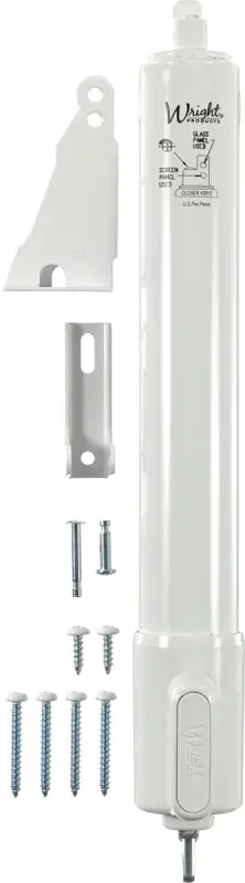 Wright Products TAP-N-GO Series V2012WH Pneumatic Door Closer, Aluminum, 90 deg Opening Top Pick