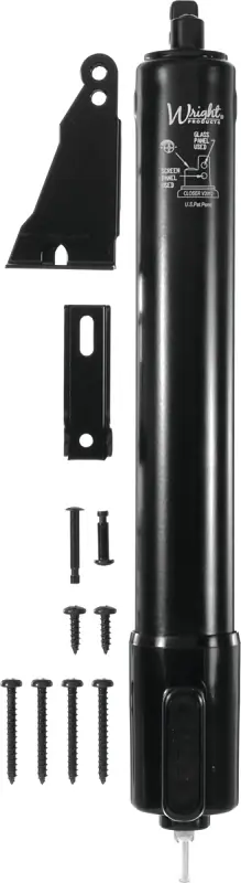 Wright Products TAP-N-GO Series V2012BL Pneumatic Door Closer, Black, 90 deg Opening Flash Sale