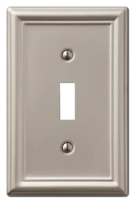 Amerelle 149TBN Wallplate, 4-7/8 in L, 3-1/8 in W, 1 -Gang, Steel, Brushed Nickel Best Price