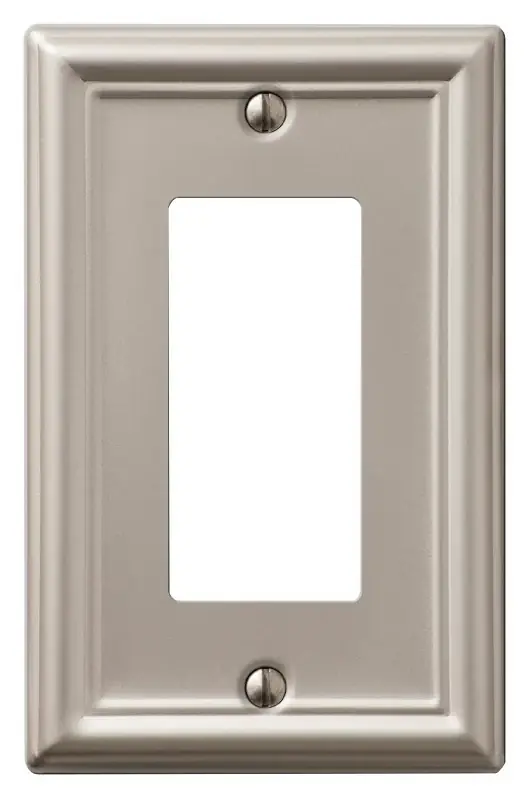 AmerTac Chelsea 149RBN Wallplate, 4-7/8 in L, 3-1/8 in W, 1 -Gang, Steel, Brushed Nickel Super Sale