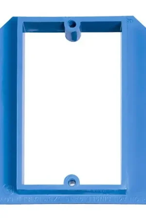 Carlon A411RR Electrical Box Cover, 4 in L, 4 in W, Square, 1-Gang, PVC, Blue Last Chance