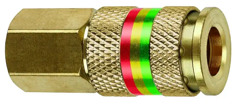 Buy Online Tru-Flate 13-515 Coupler, U-Style, 1/4 in, FNPT, Brass