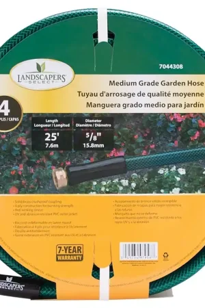 Affordable Landscapers Select BL5820025HM Garden Hose, 25 ft L, Female x Male, PVC, Green