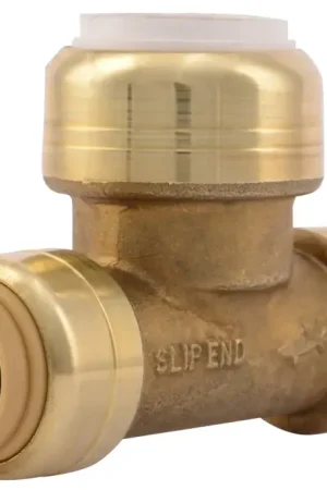 Affordable SharkBite UIP363A Transition Pipe Tee, 1/2 in, Push-to-Connect, DZR Brass