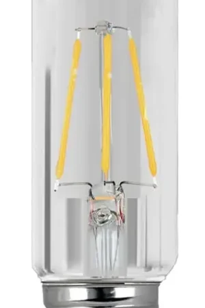 Bargain Feit Electric BPT1040/950CA Filament LED Bulb, Linear, T10 Lamp, 40 W Equivalent, E26 Medium Lamp Base, Dimmable, Clear