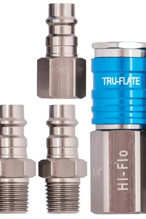 Place Order Tru-Flate HI FLO 13-903 Coupler and Plug Kit, 1/4 in