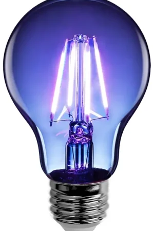 Best Choice Feit Electric A19/TB/LED Filament LED Bulb, General-Purpose, A19 Lamp, E26 Medium Lamp Base, Dimmable, Clear, Blue