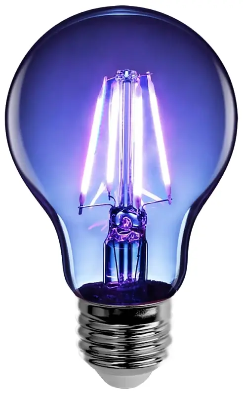 Best Choice Feit Electric A19/TB/LED Filament LED Bulb, General-Purpose, A19 Lamp, E26 Medium Lamp Base, Dimmable, Clear, Blue