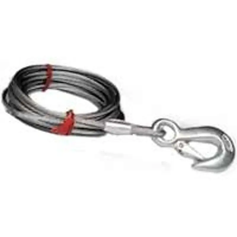 Affordable Baron 59386 Winch Cable, 3/16 in Dia, 25 ft L, Hook End, Galvanized Steel
