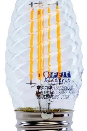 Feit Electric BPF1560/827/FILED LED Bulb, Decorative, 500 Lumens, 6 W, F15 Lamp, 60 W Equivalent, E26 Lamp Base, Clear, Pack of 6 Save Now