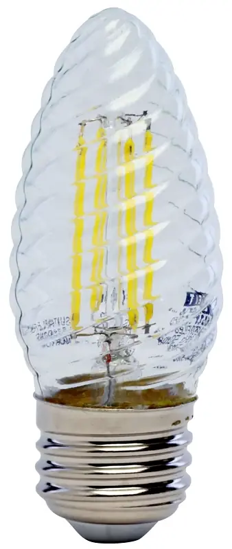 While Supplies Last Feit Electric BPF1560/850/FILED LED Bulb, Decorative, F15 Lamp, 60 W Equivalent, E26 Medium Lamp Base, Dimmable, Clear, Pack of 6