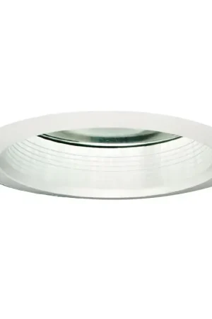 New Release Halo 30WATH Baffle Trim, 6 in Dia, 5 in OAH, Metal Body, White