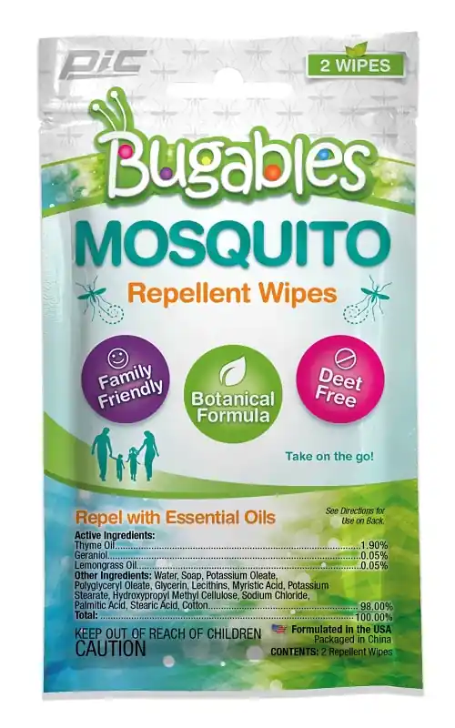 Must Have Pic Bugables 36CT-MOS-WIPE Mosquito Repellent Wipes, Pack of 36