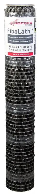 Adfors FibaLath FLX7207-A Stucco Netting, 25 ft L, 39 in W, 0.22 in Thick, Fiberglass, Gray Limited Time