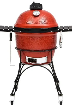 Kamado Joe KJ23RH Charcoal Grill, 245 sq-in Primary Cooking Surface, Red, Side Shelf Included: Yes New Release