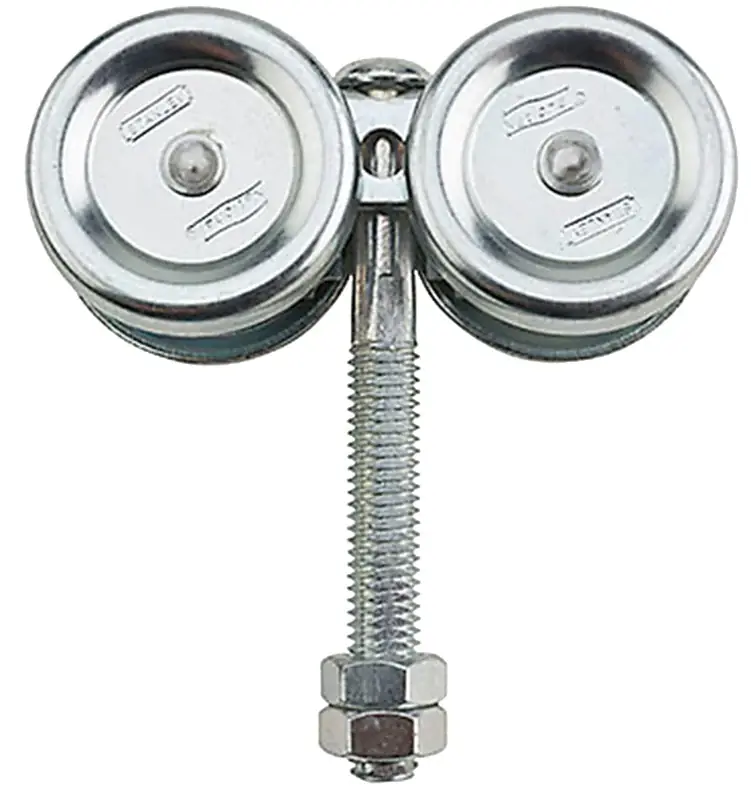 Premium National Hardware N181-461 Rail Hanger, 2.14 in Dia Roller, 1.61 in W Roller, Steel, 300 lb