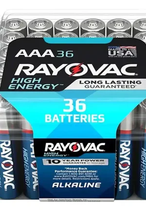 Direct From Factory Rayovac 824-36PPK Battery, 1.5 V Battery, 1100 mAh, AAA Battery, Alkaline, 36/PK