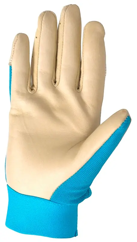Best Choice Wells Lamont 3204-L Work Gloves, Women's, L, Spandex Back, Blue/White