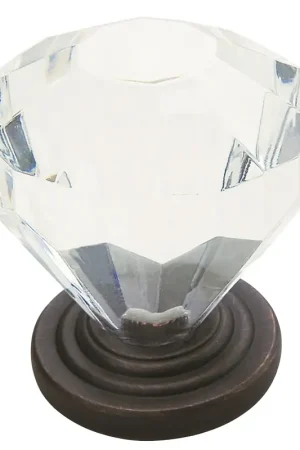 Amerock 5PK14303ORB Cabinet Knob, Acrylic/Zinc, Oil-Rubbed Bronze Must Have